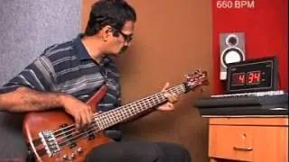 FASTEST BASSIST - WORLD RECORD at 660 BPM  - Jayen Varma