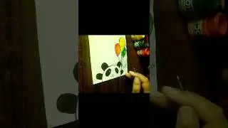 Cute Panda 🐼 😱😍#shorts #art #explore #painting #panda #babyshark #easy #song #cartoon #yt #drawing