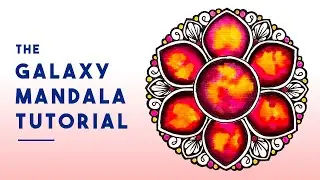 How to draw a GALAXY MANDALA (Very Unique Tutorial)