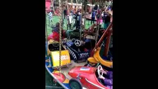 Krzysio having fun on Carters Steam Fair