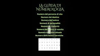 La guida di Numerologia, come calcolare i numeri  fondamentali della tua vita .