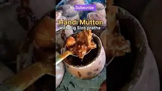 Handi mutton With big Paratha wah kya chij hai 😛😛#shorts #shortsfeed #foodshorts @LazeezLabs