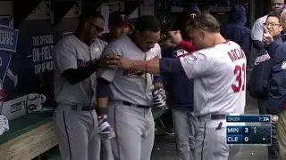 MIN@CLE: Polanco belts first career home run