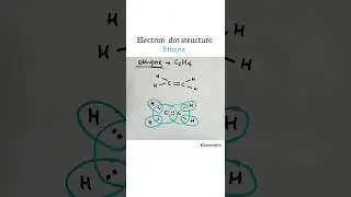 Electron dot structure of ethene class 10th #electrondotstructure