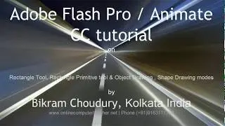 Rectangle tool, Rectangle Primitive Tool in Adobe Animate Flash cc- Animation courses tutors Kolkata