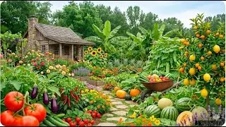 Lush Vegetable Garden Walk 🌱 | Relaxing Nature Therapy & Stress Relief