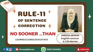 RULES OF SENTENCE CORRECTION | RULE 11 | NO SOONER THAN