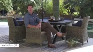 Belham Living Bella All Weather Wicker 7 Piece Patio Dining Set - Seats 6 - Product Review Video