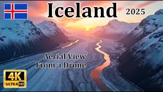 Iceland Aerial View From a Drone  4K-UHD