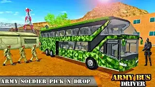 Army Bus Driving Simulator - Soldier Pick And Drop - Us Army Bus Driving Gameplay