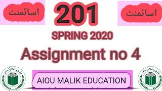 Aiou code 201 Assignment no 4 Spring 2020 #aiou #Solved_Assignment #Aiou_Code_201