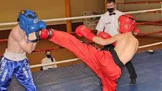 Kickboxing full contact. Slow Motion