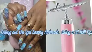 Testing 3D Printed Nail Tips! Trying out an Airbrush for the first time .