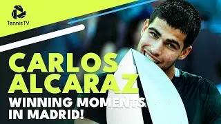 Carlos Alcaraz Championship Point, Trophy Lift & Speech | Madrid 2022 Final