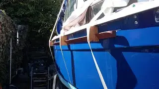 Hardy Navigator 18 - Replacing the hard wood that supports the fender rope
