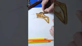 Golden Ankle Boot Illustration ✨ Marker & Pencil | Ilustraci&oacute;n de Bot&iacute;n Dorado ✨ Marcador y L&aacute;pices.