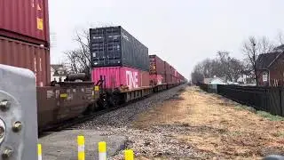 Amtrak in the fog and bonus UP stacker