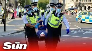 Cops arrest 160 Extinction Rebellion protesters in demo chaos