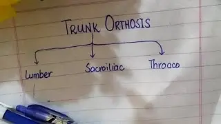TRUNK orthosis lecture || lumber ORTHSIS ,sacrum orthosis