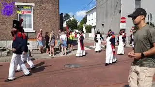 Marche Saint Martin Aiseau - passage procession - folklore belgium