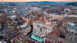 Fontana di Trevi #roma #italy #drone 4K