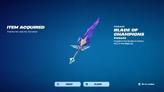 FNCS BLADE OF CHAMPIONS PICKAXE RELEASE DATE IN FORTNITE ITEM SHOP!