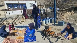 Delicious lunch and washing carpets.