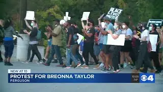 Protest held in Ferguson in response to Breonna Taylor grand jury decision