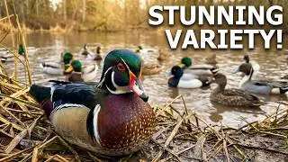 Cat & Dog TV: Ducks quack, splash, swim, and dive for food on a river - Relaxing Wildlife