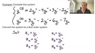 DiffEQ Section 10.1, part 3: Converting Higher Order Systems to First Order Systems