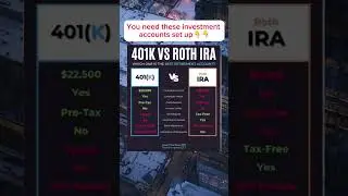 Roth IRA vs 401k‼️ Both have their pros/cons, but ultimately they are two post-Tax retirement, accou