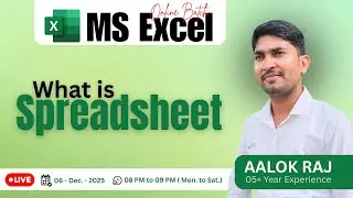 What is Spreadsheet in Excel? | MS Excel Tutorial in Hindi | Online Class by Aalok Raj