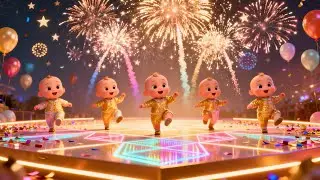 Happy New Year Dance Party 🎊 | Stomp, Clap, Spin & Jump | Kids Songs & Nursery Rhymes.