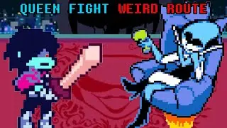 Необычный маршрут битвы с королевой в Deltarune