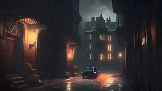 10 Hours | Melancholic piano with rain and storm sounds | Ambience music | Dark Academia