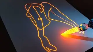 Painting art. Appreciation of luminous visual art. Abstract human body art