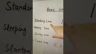 Basic lines#shorts#ytshorts#standing line#sleeping line