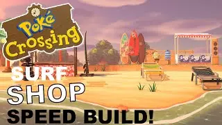 Surf Shop Speed Build! | Decorating The Beach! (Animal Crossing New Horizons)