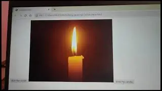 blow the candle and burn the candle mini project using html css javascript