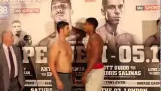 ANTHONY JOSHUA WEIGH IN FOR PROFESSIONAL DEBUT - OLYMPIC GOLD MEDALLIST