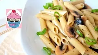 Leckere One Pot Pasta mit Champignons I Penne in Champignon - Sahneso&szlig;e