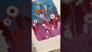 Multi blocks linocut &ldquo;Dragonflies&rdquo; #linocut #blockprinting # reliefprint #printmaking #elinaartist