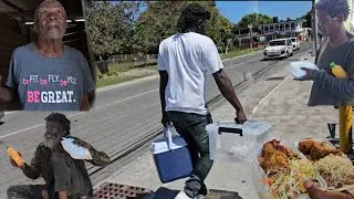 Feeding the homeless and less fortunate people