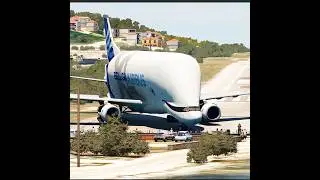 Airbus Beluga XL Impossible takeoff from SABA Airport #shorts