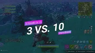 3 VS 10! (Fortnite 5 Teams of 20)