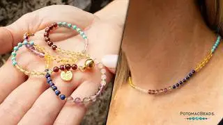 Feeling Good Gemstone Necklace - DIY Jewelry Making Tutorial by PotomacBeads