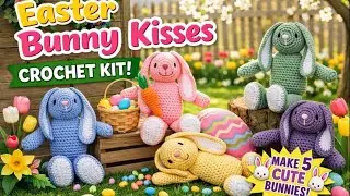 Crochet These Cute Easter Bunnies! Adorable Spring Decor Crochet Project!