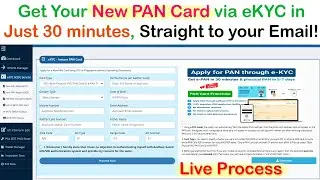 Paperless New PAN Card Apply With OTP o Biometric 2024 || NSDL eKYC PAN Login Id Kaise Le 2024