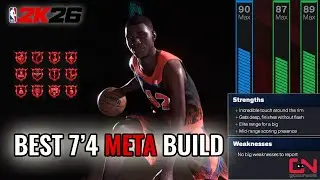 BEST 7'4 BUILD in 2K26 - Meta Cheese Big Man Build with Legend 3P,  Post Moves and Standing Dunks
