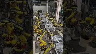 Fanuc Robot are in the Automated Welding Production Line of Automotive BIW.